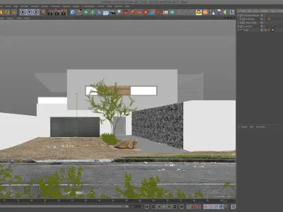 VRay - C4D scene files - House Banton - Modern Minimalist Home 3D model