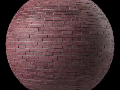 Bricks Materials 35- Brick walls - Pbr 4k Seamless Low-poly 3D model