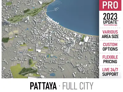 Pattaya  Low-poly 3D model