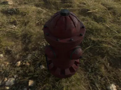 Fire Hydrant 3D Low Poly Model Low-poly 3D model