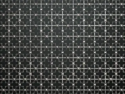 Silver Rust Metal Iron Guard Transparent PBR Seamless Texture