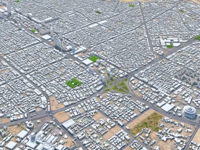 Riyadh Downtown Saudi Arabia Low-poly 3D model