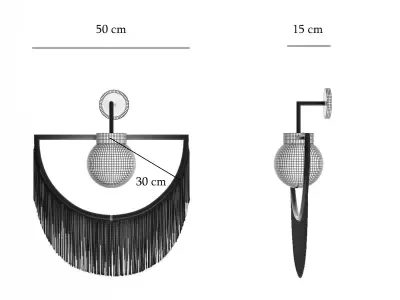 Houtique Wink Wall Lamp 3D model