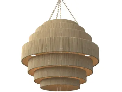 Palecek Everly Pendant Rope Lamp 3D model