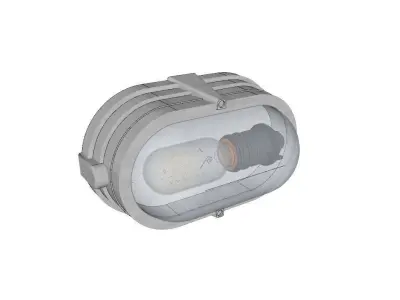 Vintage Industrial Style Aluminium Wall Lamp 3D model