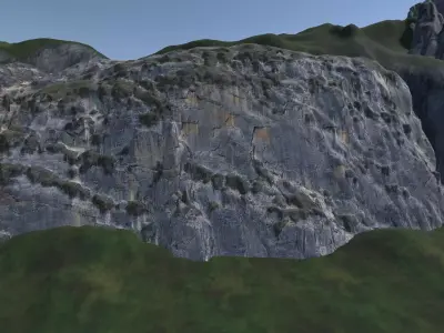 Detailed Mountains for Unity and Unreal Low-poly 3D model
