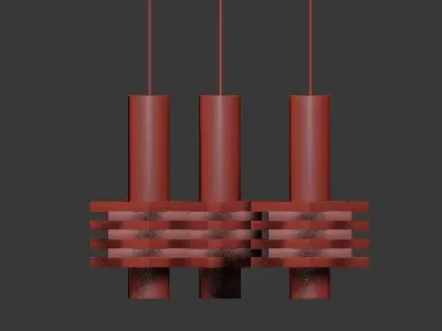 Tri cone pendant light by Hoogervorst 3D model
