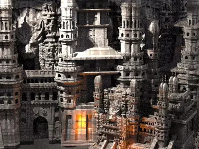 Oasis Desert temple Kit bash 2  3D model