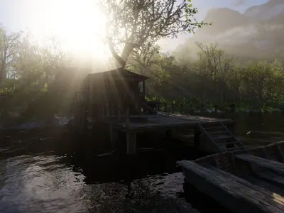 Jungle Dock Scene 3D model