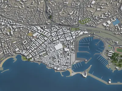 Cannes  Low-poly 3D model