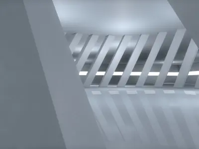 Sci Fi WareHouse Low-poly 3D model shop