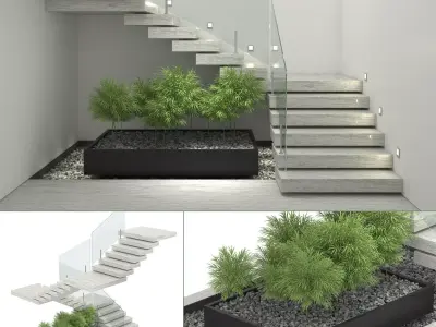 Green Staircase 3D model