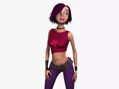 Nancy Lowpoly Rigged Low-poly 3D model