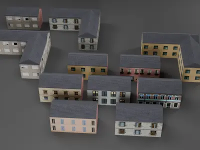 City Pack Low-poly 3D model