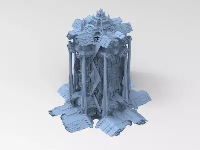 Luxor Sci fi Docking array pillar 3D model