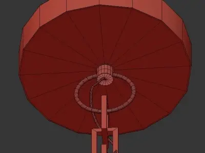 BROCHE 6 gold chandelier with leaves hanging from it 3D model