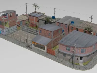 favela street  3D model