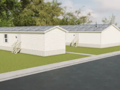 Trailer Houses  Low-poly 3D model