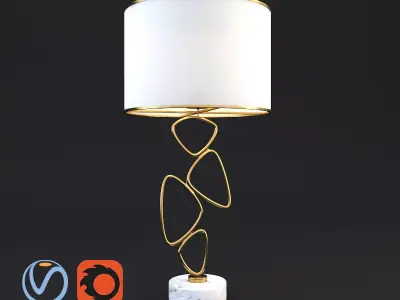 Veronoi Random Table Lamp 3D model