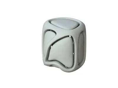 SciFi Cube Object No 68125 Low Poly Shape Low-poly 3D model