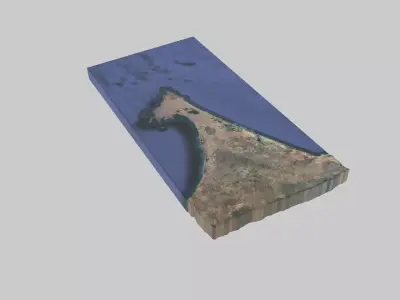 Pikine-Guediawaye City Low-poly 3D model