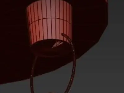 Eloise Glossy Scalloped Ceiling Fixture 3D model