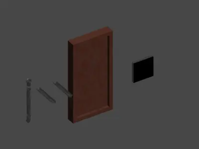 Modular low-poly houses Free low-poly 3D model