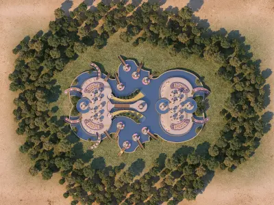 0029 - Creative Swimming Pool - 2D Plans - 3D Files 3D model