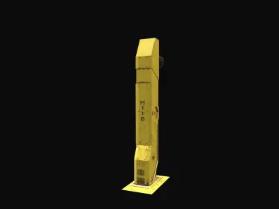 Scifi Street Lamp Low-poly 3D model