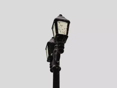 HighPolyVintageStreetLampMultiFormatArchitecturalProp3DModel 3D model
