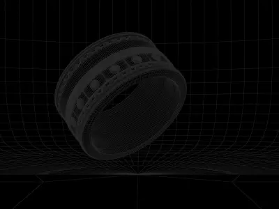 RING---Inlaid forms Low-poly 3D model