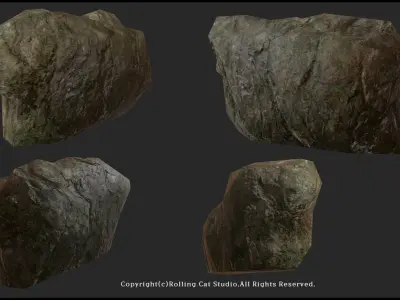 Realistic Rocks Pack A Low-poly 3D model