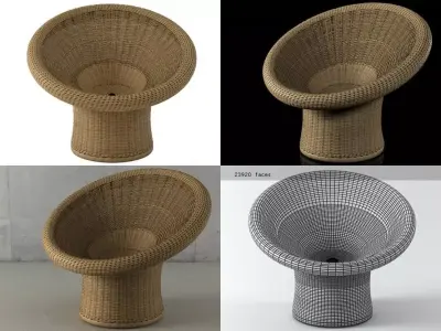 Armchair E10 3D model