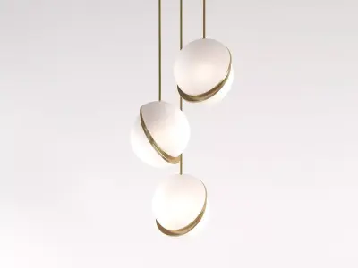 Crescent Pendant Light Free 3D model