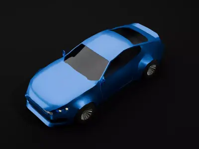 Sports car 2 Low Poly Game-ready Low-poly 3D model
