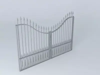 door wrought iron gate Free 3D model