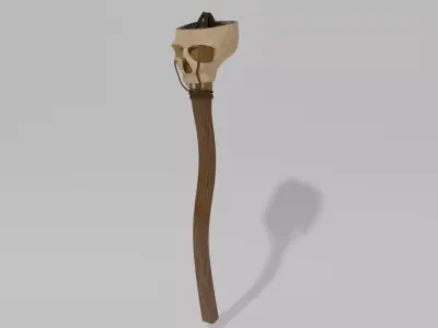 skull torch 3D model