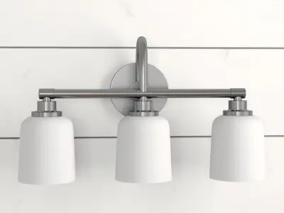 Randwick Satin Nickel Vanity light - 2 Colour 3D model
