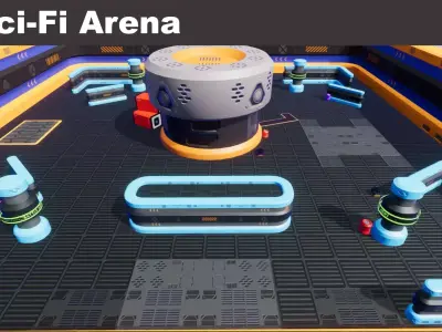Sci Fi Arena Pack v1 - Unity URP Low-poly 3D model