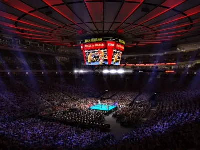  MSG Boxing Arena with Animated Audience 