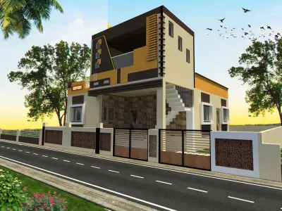3d elevation residential 3D model