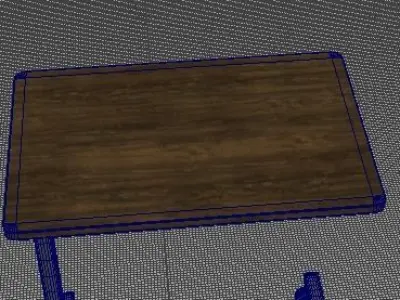  Hospital Bedside Table 3D model