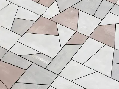 Paving tile angle splinter n1 3D model