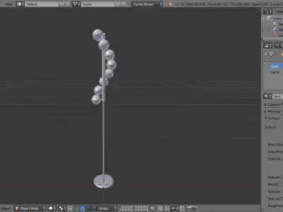 Unique flow lamp 3D model