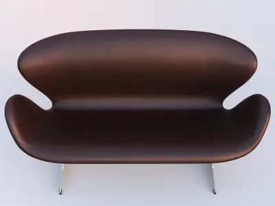 Swan Sofa 3321 - leather upholstery 3D model