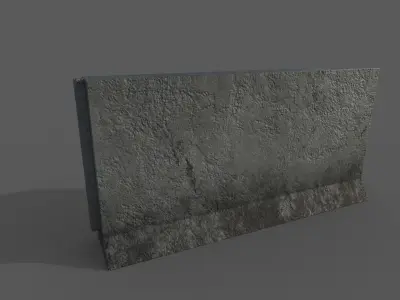 Concrete Barrier Type 1 Low-poly 3D model purchase