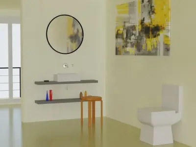 Bathroom Interior 3D model 9