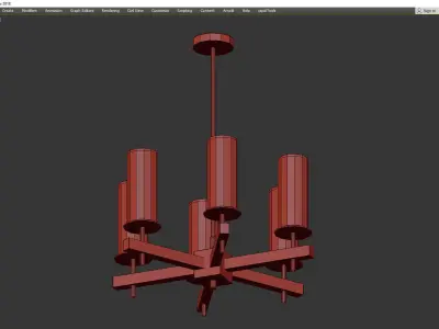 TUXEDO CHANDELIER Low-poly 3D model