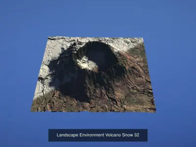 5 Landscape Environment Volcano Snow Volume 07 3D Model Pack