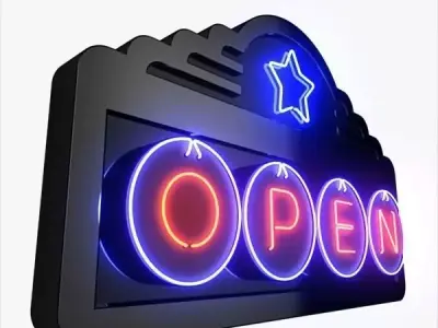 Open Sign 1 3D model